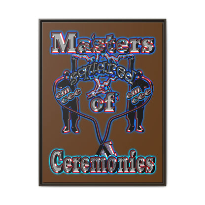 em cee squared - framed canvas art (brown)