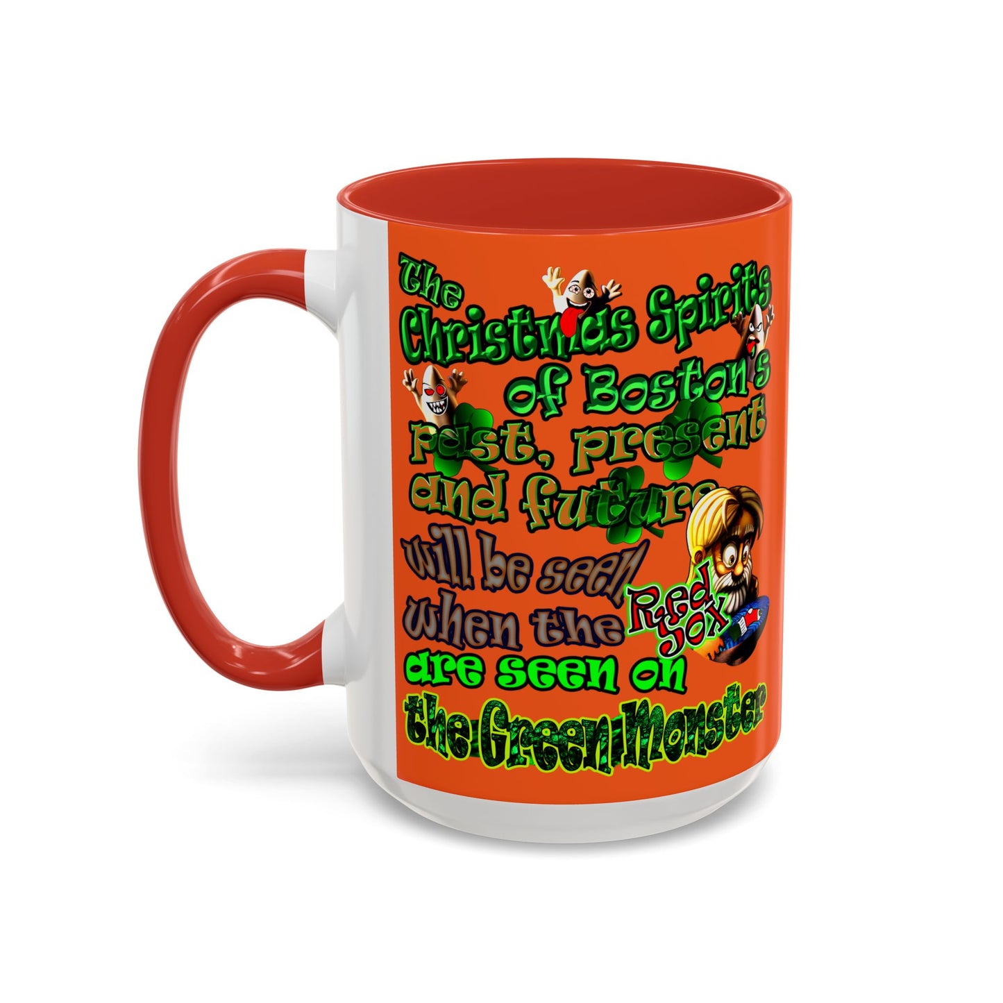 christmas spirits of boston - Accent Mug (orange)