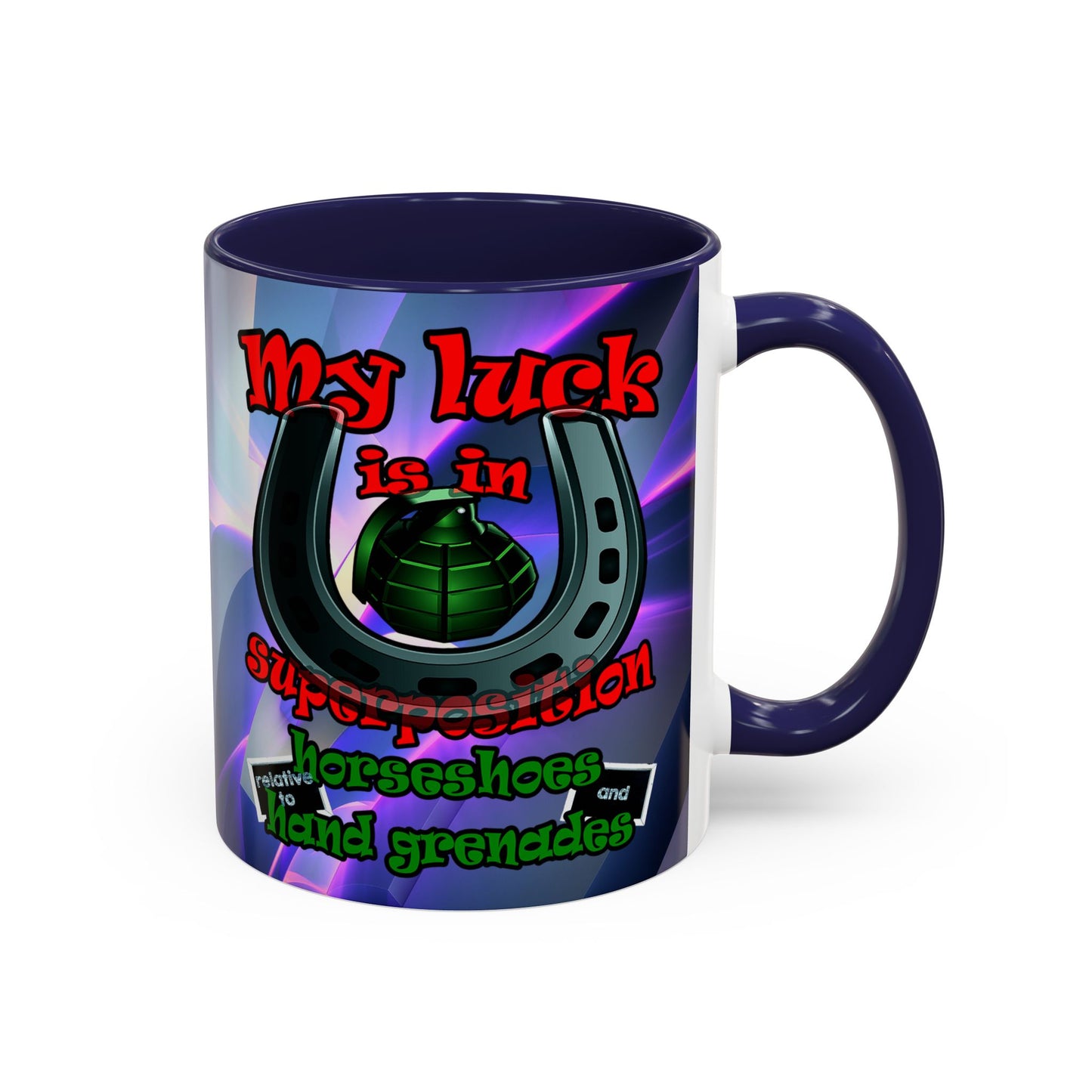 my luck - Accent Mug (grey-pink wave)