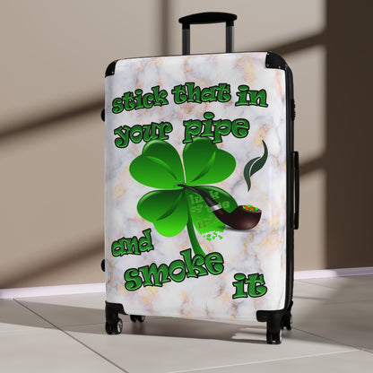 stick that in your pipe and smoke it - Suitcase (white marble)