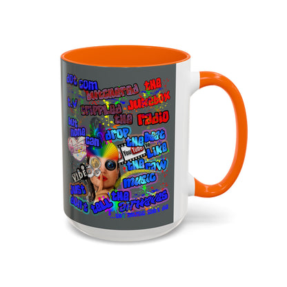 drop the beat - Accent Mug (dark grey)