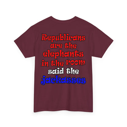 donkeys and elephants - Unisex Heavy Cotton Tee