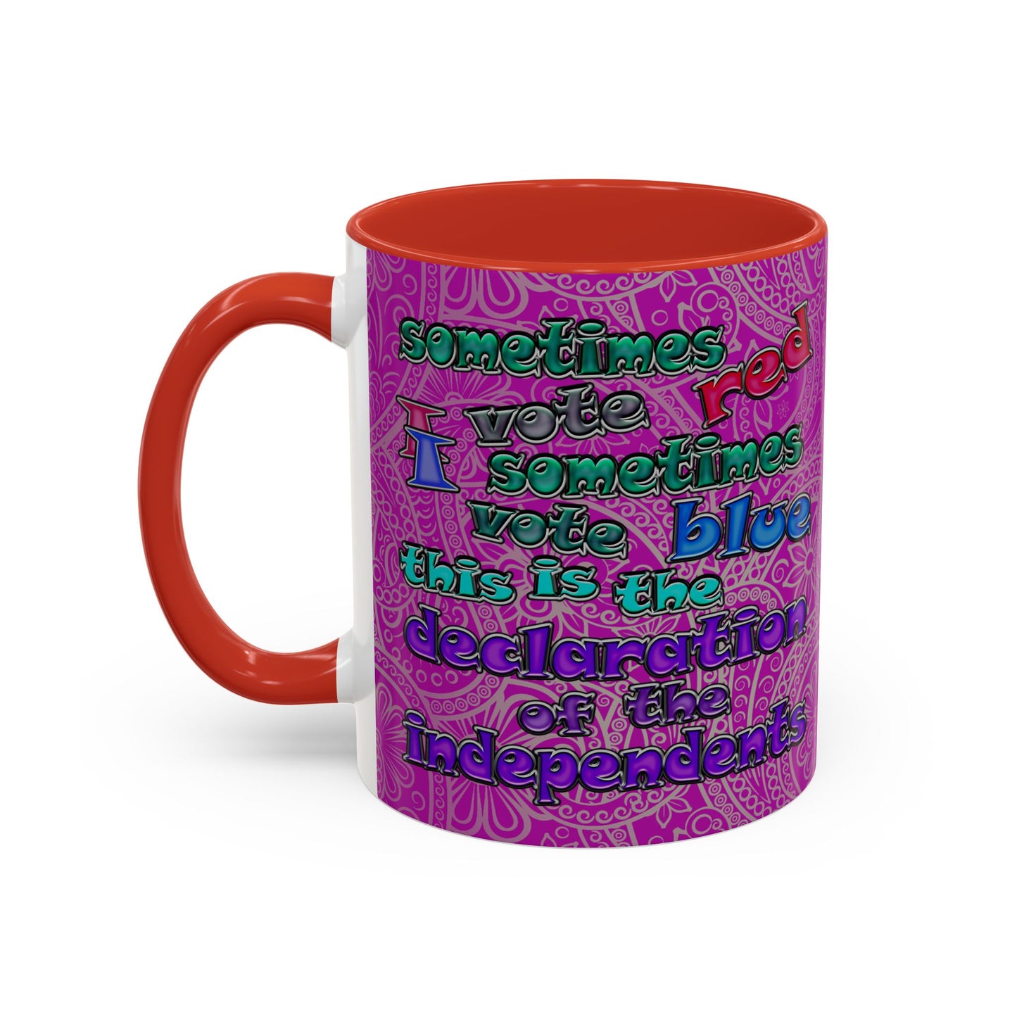 declaration of the independents - Accent Mug (pink swirl)