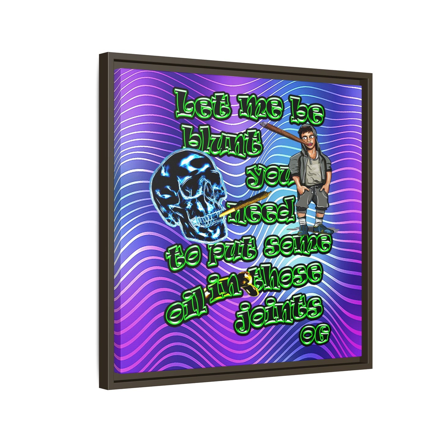 og - framed canvas art (purple wave)