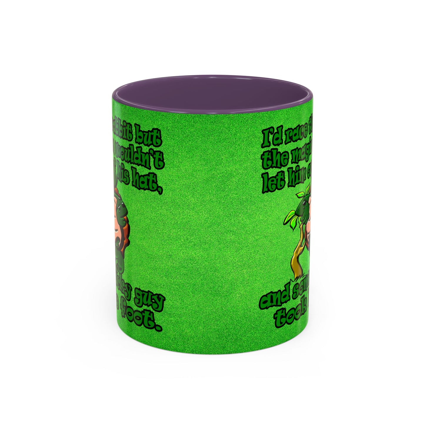 turtle race - Accent Mug (green turf)