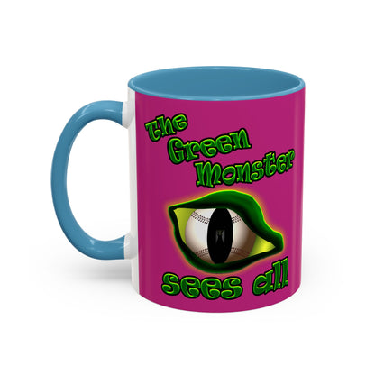 green monster - Accent Mug (pink)