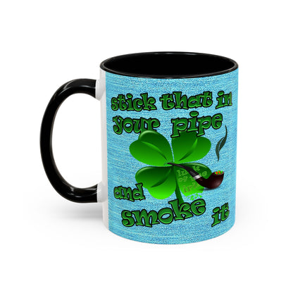 celtics logo - Accent Mug (faded blue)