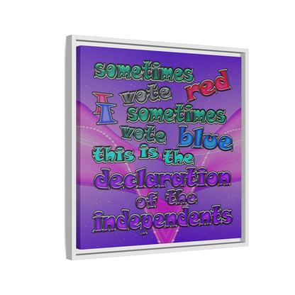 declaration of the independents - framed canvas art (purple-pink wave)