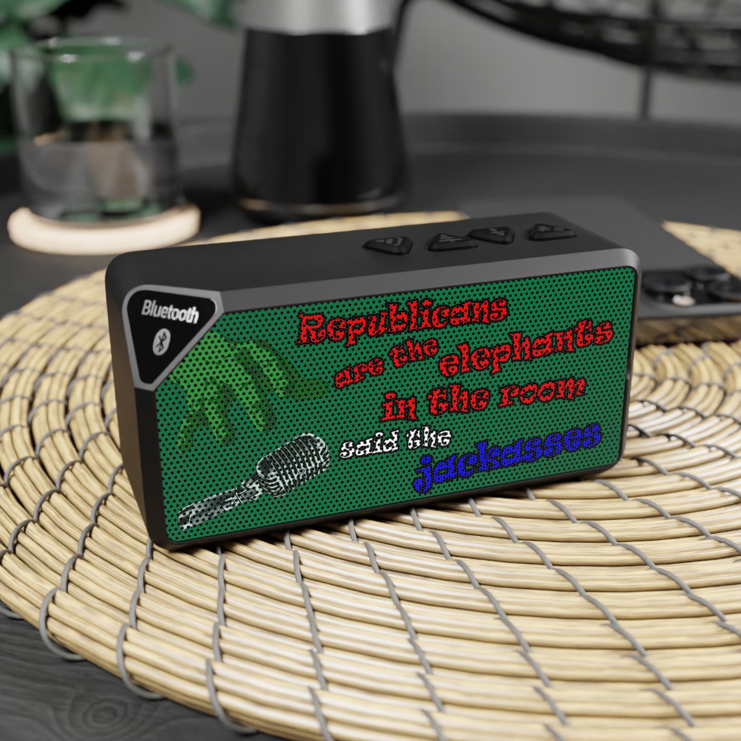 donkeys and elephants - Jabba Bluetooth Speaker (dark green)
