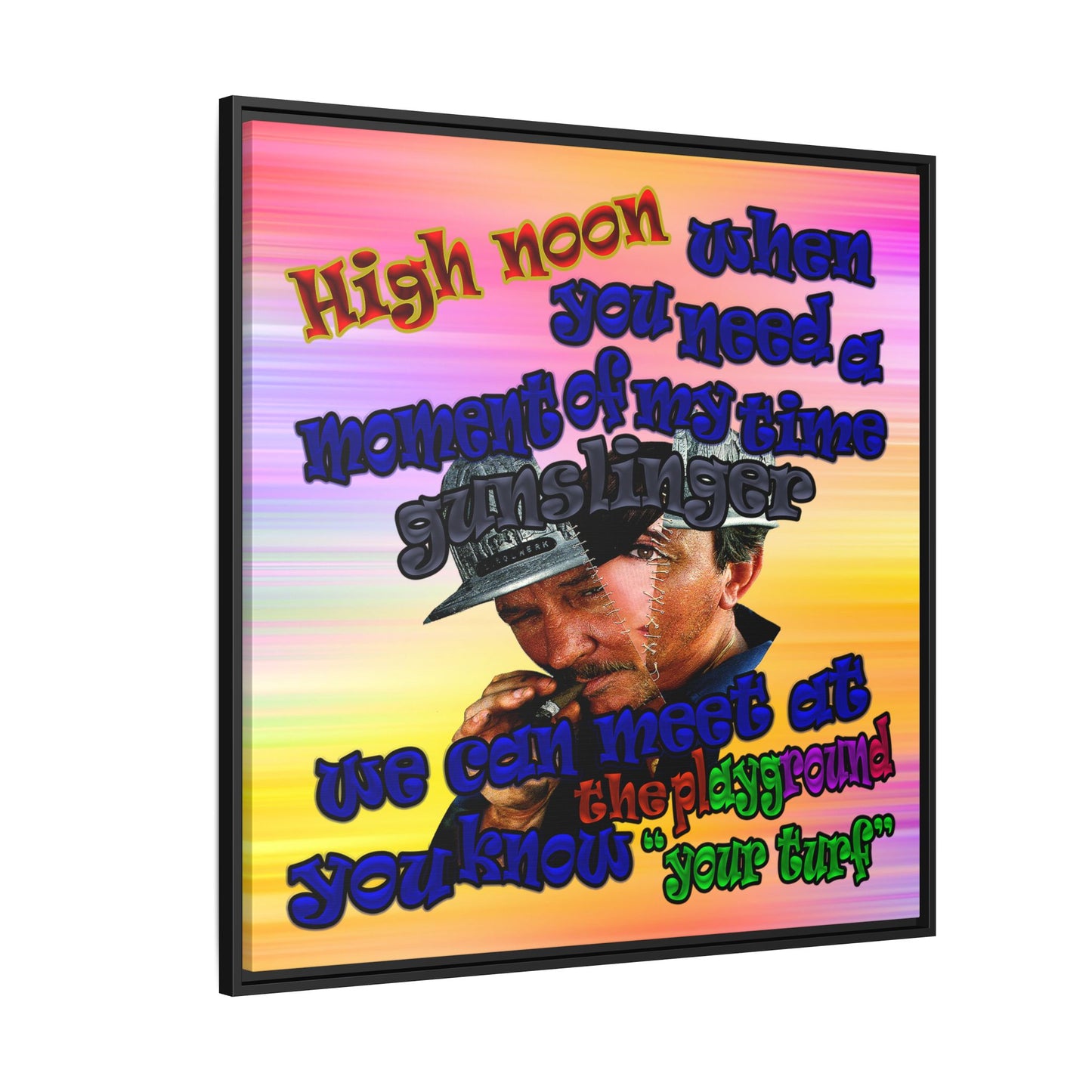high noon - framed canvas art (color blur)