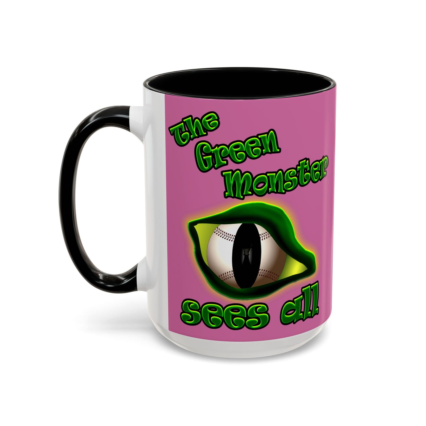 green monster - Accent Mug (light pink)