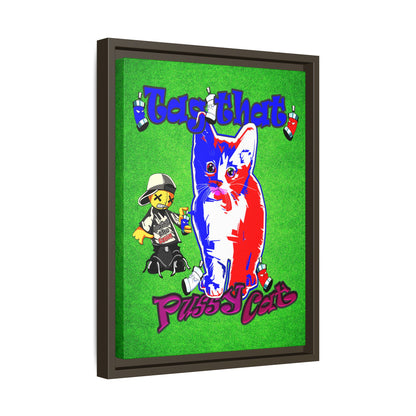 tag that - framed canvas art (green turf)