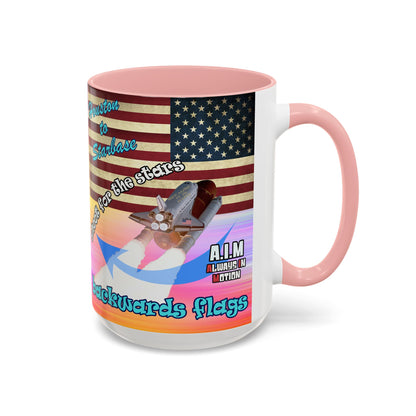 shoot for the stars - Accent Mug (color blur)