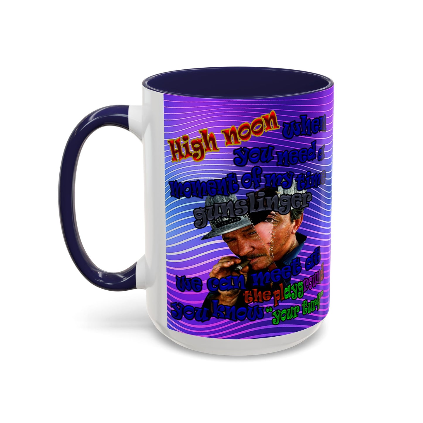 high noon - Accent Mug (purple wave)