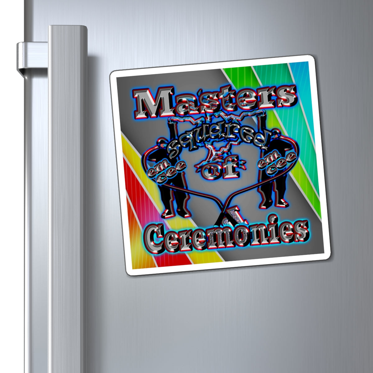 em cee squared - Magnets - (rainbow split)
