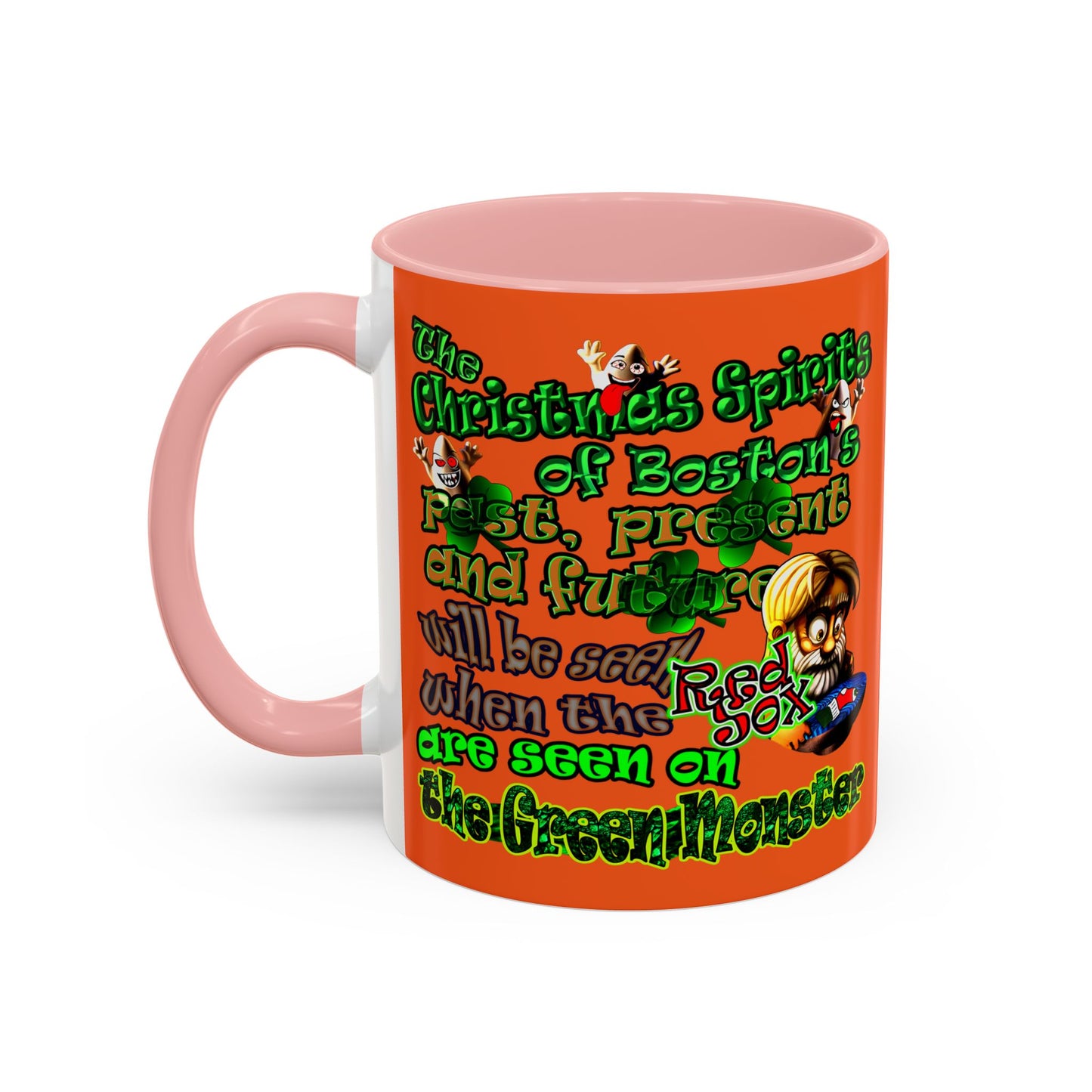 christmas spirits of boston - Accent Mug (orange)