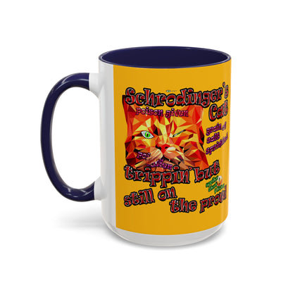 schrodinger's cat - Accent Mug (yellow)