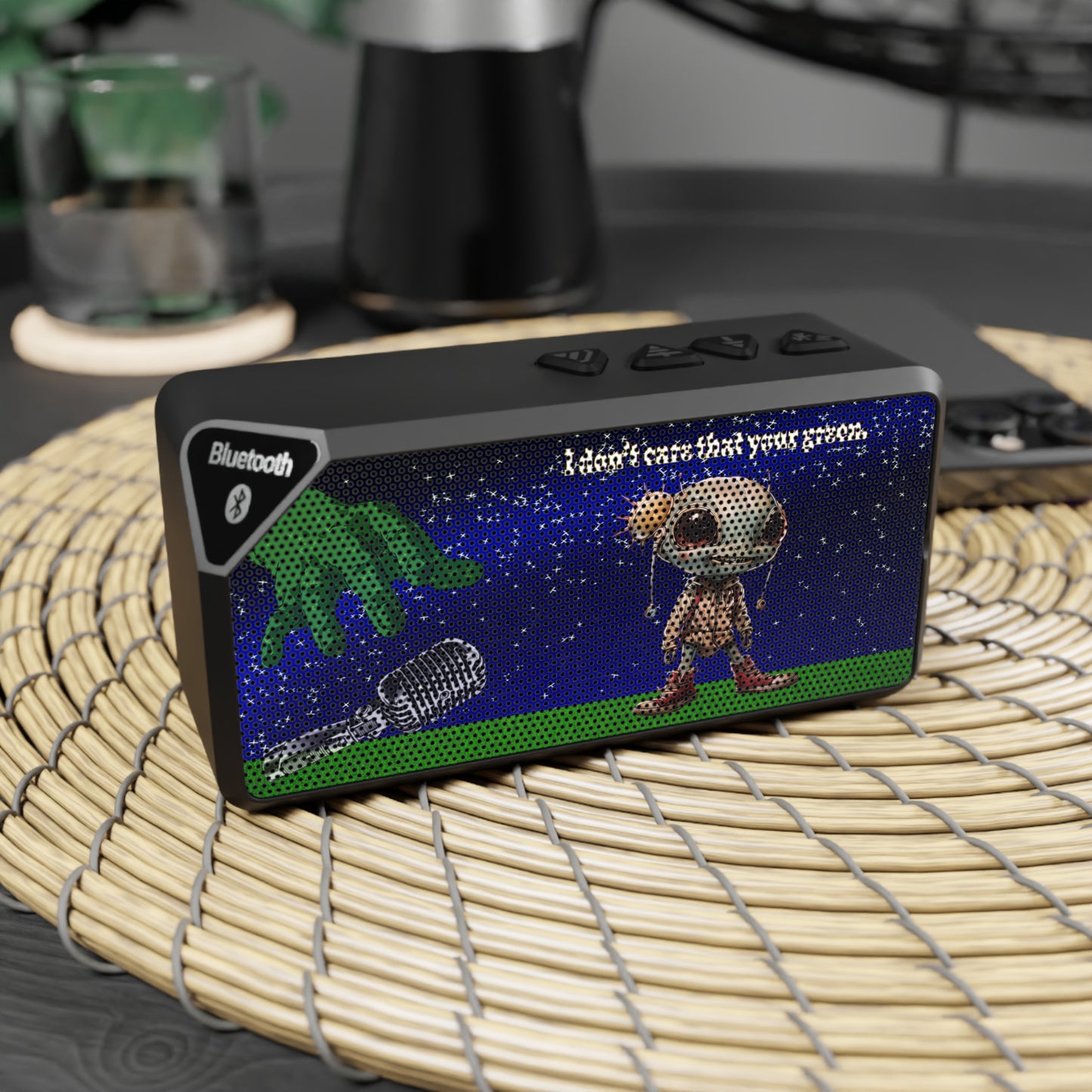 I don't care that your green - Jabba Bluetooth Speaker ('snoops' background)