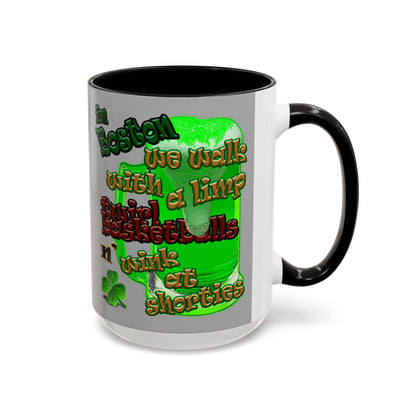 celtics logo - Accent Mug (light grey)