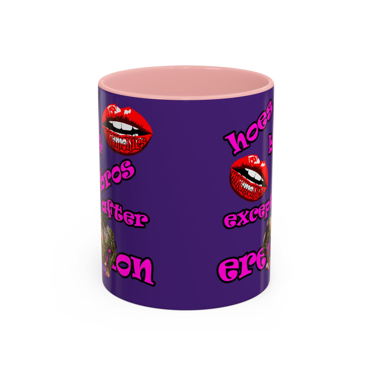 hoes b4 bros - Accent Mug (purple)