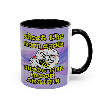 shoot the moon again - Accent Mug (light blue-pink wave)