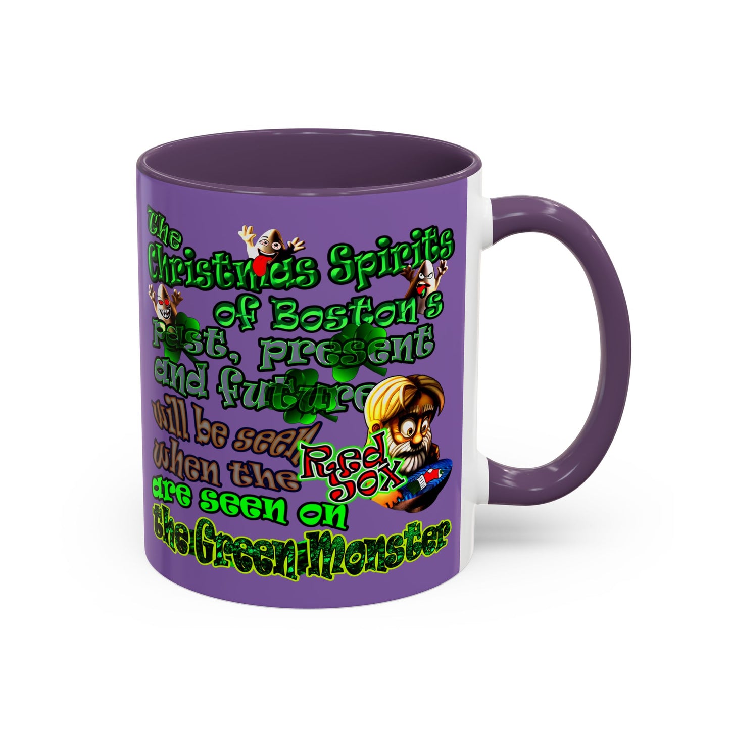 christmas spirits of boston - Accent Mug (light purple)