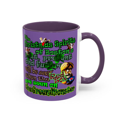 christmas spirits of boston - Accent Mug (light purple)