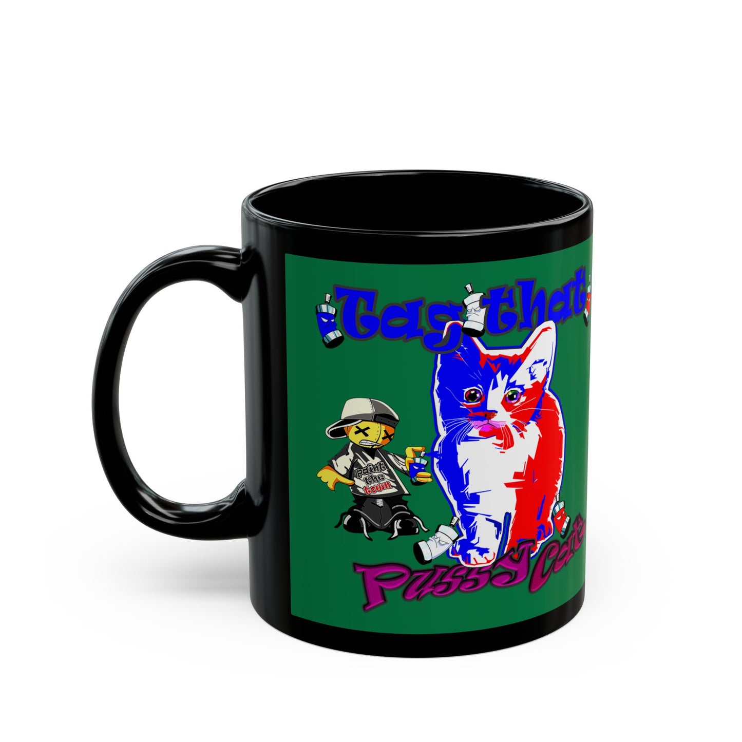 tag that - Black Mug (dark green)