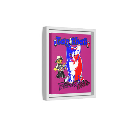 tag that - framed canvas art (pink)