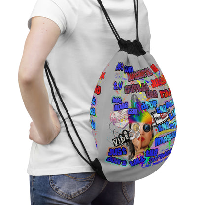 drop the beat - Drawstring Bag (light grey)