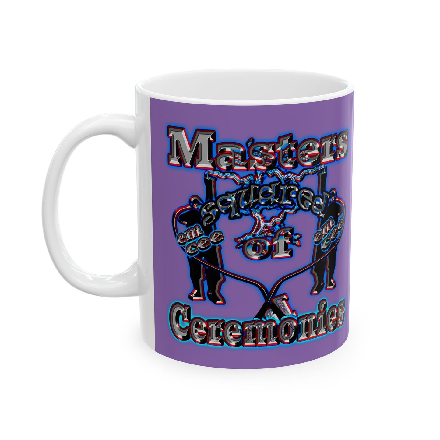 em cee squared - White Mug (light purple)