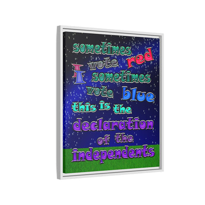 declaration of the independents - framed canvas art ('snoops' background)