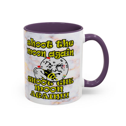 shoot the moon again - Accent Mug (white marble)