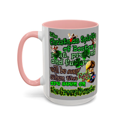 christmas spirits of boston - Accent Mug (light grey)