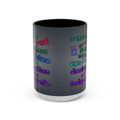 declaration of the independents - Accent Mug (grey-light grey)