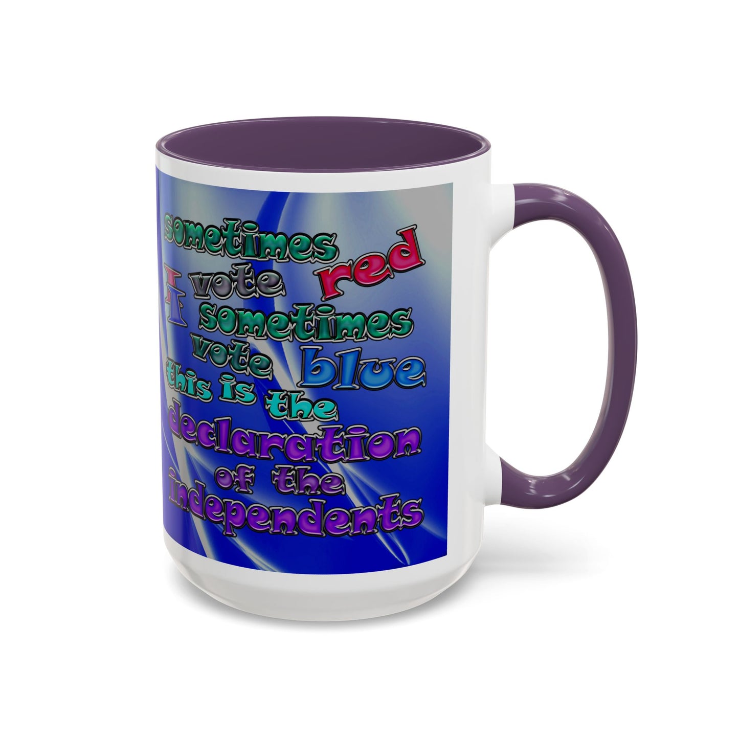 declaration of the independents - Accent Mug (blue-white wave)