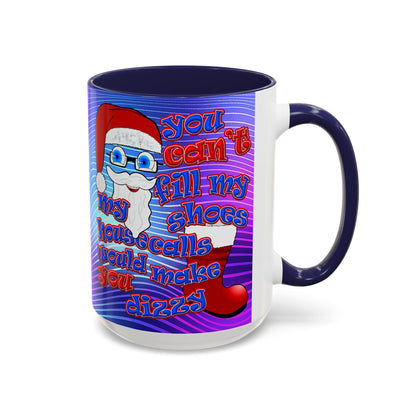 santa's shoes - Accent Mug (purple wave)