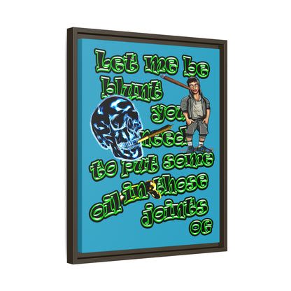 og - framed canvas art (turquoise)