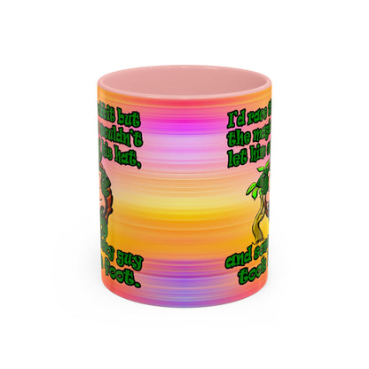 turtle race - Accent Mug (color blur)