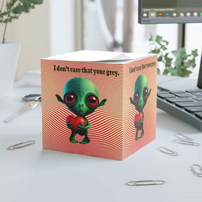 I don't care that your grey - note cube (yellow-orange wave)