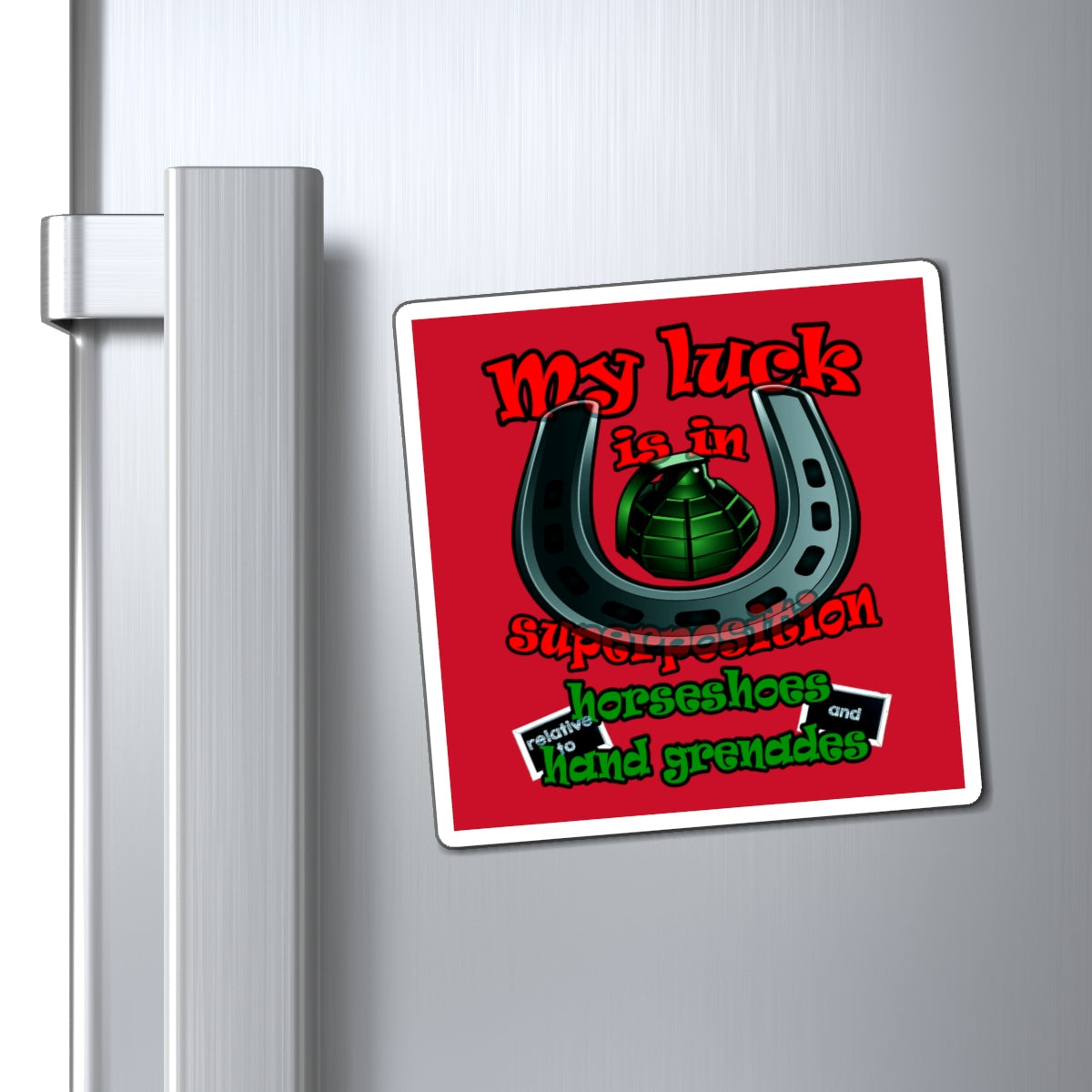 my luck - Magnets - (dark red)