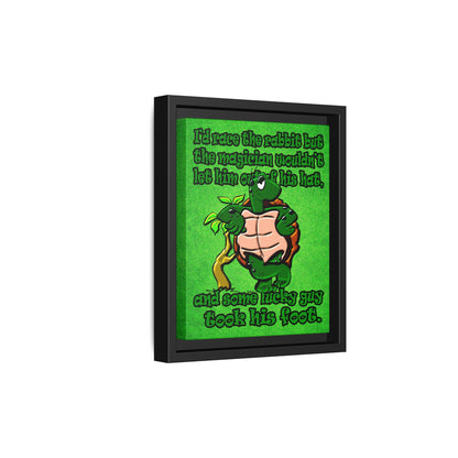 turtle race - framed canvas art (green turf)