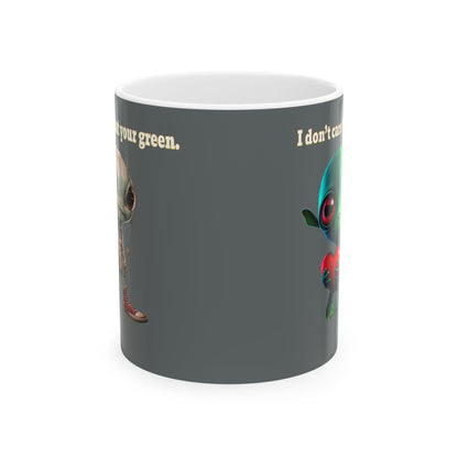 I don't care that your grey - White Mug (dark grey)