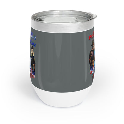 rw&b lives matter - Chill Wine Tumbler (dark grey)