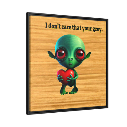 I don't care that your grey - framed canvas art (butterscotch wood finish)