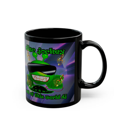 disc jockey - Black Mug (grey-pink wave)