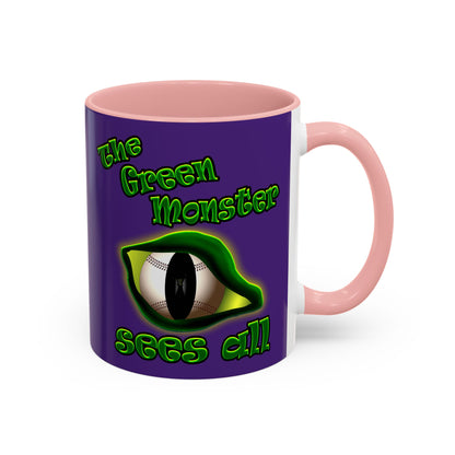 green monster - Accent Mug (purple)
