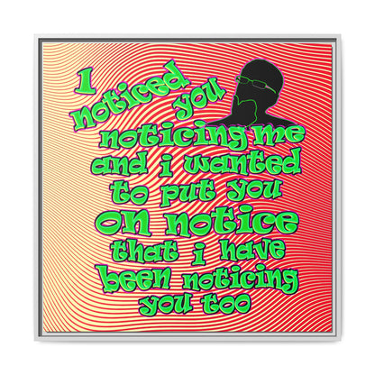 noticed you noticing - framed canvas art (yellow-orange wave)