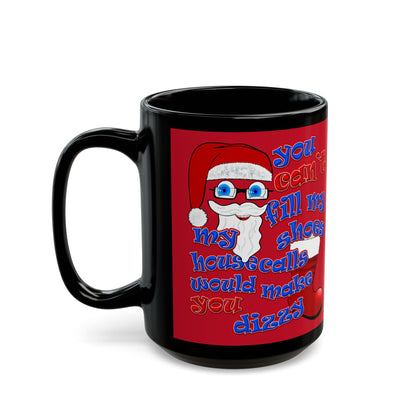 santa's shoes - Black Mug (dark red)