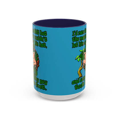 turtle race - Accent Mug (turquoise)